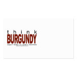 Sickle Cell Anemia THINK Burgundy Business Card