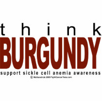 Sickle Cell Anemia THINK Burgundy Photo Sculptures