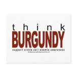 Sickle Cell Anemia THINK Burgundy postcards