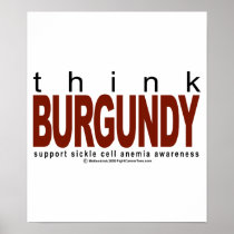 Sickle Cell Anemia THINK Burgundy Print