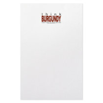 Sickle Cell Anemia THINK Burgundy Stationery Design