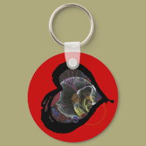 Sickle Cell Awareness Heart - Need not Suffer keychains