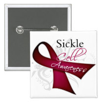Sickle Cell Awareness Ribbon Buttons