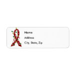 Sickle Cell Disease Christmas Lights Ribbon Return Address Label