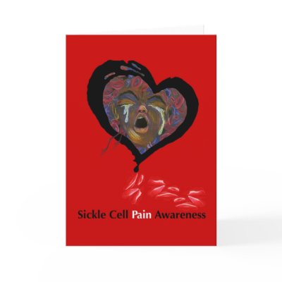 Sickle Cell Pain Awareness Greeting Cards by nazaire