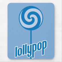 sickly sweet blue lollypop mousepads