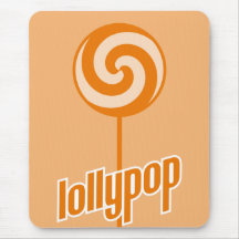 sickly sweet orange lollypop mousepads
