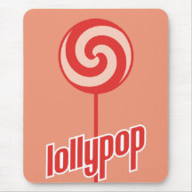 sickly sweet red lollypop mouse pad