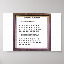 SIDAAMA ALPHABET PRINT