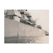 side of military navy ship post card postcards