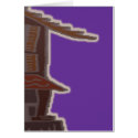 side view haunted house cards