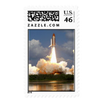 Side View of Shuttle Launch postage by diziness Side View of Shuttle Launch postage