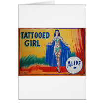 Sideshow Tattooed Girl Card