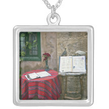 Sidewalk cafe, Chania, Crete, Greece Jewelry