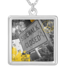 Sidewalk Closed Sign Custom Jewelry