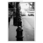 Sidewalk traffic chain greeting card