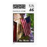 Sidewalks Pathed in Red, White and Blue, New Ma... postage