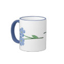 Sideways Blue Flowers mugs by SunnyvaleDuo Sideways Blue Flowers mugs