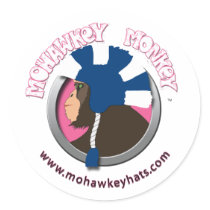 Sideways Mohawkey Monkey sticker