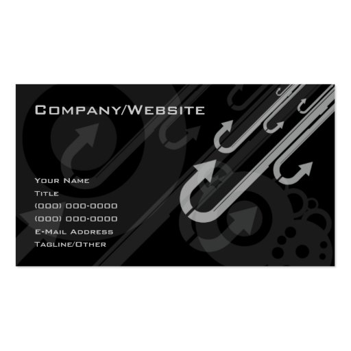 Sideways Up Business Card Template (front side)