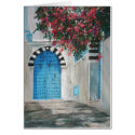 Sidi Bou Blue Door Boganvila cards by melissaenderle Sidi Bou Blue Door Boganvila cards