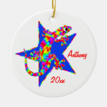 Sidney Salamander Star Christmas Ornament