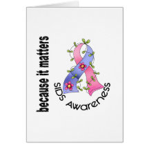 SIDS Flower Ribbon 3 Greeting Card