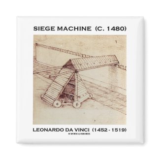 Siege Machine (C. 1480) Leonardo da Vinci Refrigerator Magnet