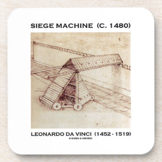 Siege Machine (Circa 1480) Leonardo da Vinci Beverage Coasters