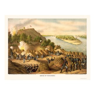 Siege of Vicksburg by Kurz and Allison 1863 print