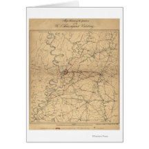 Siege of Vicksburg - Civil War Panoramic Map 2 Card