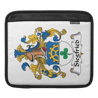 Siegfried Family Crest iPad Sleeve