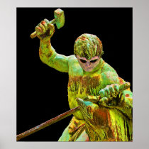 Siegfried Statue, Bismarck Memorial,Berlin(Black) Poster