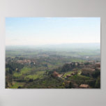 siena and the surrounding countryside print