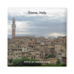 Siena, Italy, tower of City Hall at left magnets