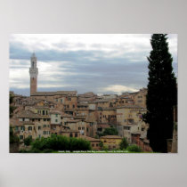 Siena, Italy, tower of City Hall at left Posters
