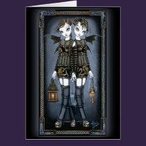 "Sienna & Celeste" Dragon Twin Fairies Art Card cards