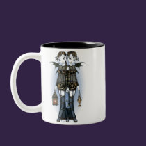 "Sienna & Celeste" Dragon Twin Fairies Art Mug mugs