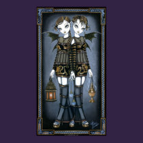 Sienna & Celeste Gothic Dragon Twins Fairy Poster posters