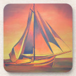 Sienna Sails at Sunset Beverage Coaster