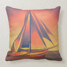 Sienna Sails at Sunset Pillow