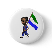 Sierra Leone Button by worldtees Sierra Leone Button