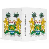 Sierra Leone Coat of Arms detail 3 Ring Binders
