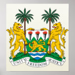 Sierra Leone Coat of Arms detail Poster