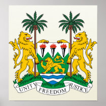 Sierra Leone Coat of Arms detail Poster