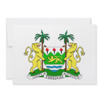 Sierra Leone Coat of Arms Custom Invitations