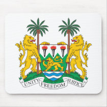 Sierra Leone Coat of Arms Mousepad by FlagTshirts Sierra Leone Coat of Arms Mousepad