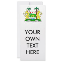 Sierra Leone Coat of Arms Personalized Rack Card