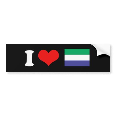 Sierra Leone Flag Bumper Sticker by flagshirts