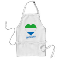 Sierra Leone Flag Heart Apron
